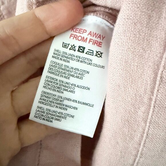 NWT BDG Cotton Linen Blend Drawstring Shorts in Pink - Size M - Picture 8 of 8